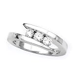 3 Cubic Zirconia Promise Ring 3/4 ct. in Sterling Silver