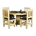 Log Poker Table with Reversible Top Finish: Honey Pine