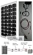 Tektrum 50 watt Solar Panel/Blocking Diode Cable/2m long Cable and Clamps Battery Charger Kit for RV, Home, Boat, Pool