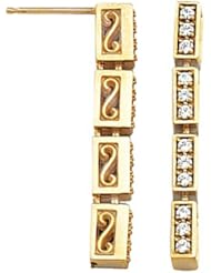 14K Yellow Gold Diamond Earrings - 0.36 Ct. -- LIFETIME WARRANTY