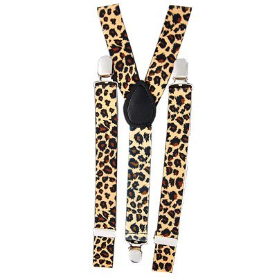 Classic Men's/ Womens Adjustable Fashion Suspenders Cheetah