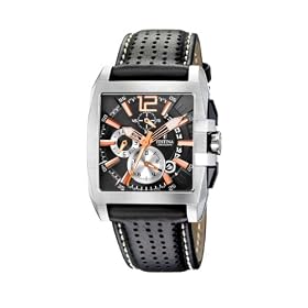 Festina - F16363/3 - Montre Homme - Quartz - Chronographe - Bracelet Cuir Noir