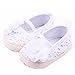 M2cbridge Baby Girl's Bow Dress Shoe Infant Toddler Pre-walker Crib Shoe (6-12 Months, White knit)