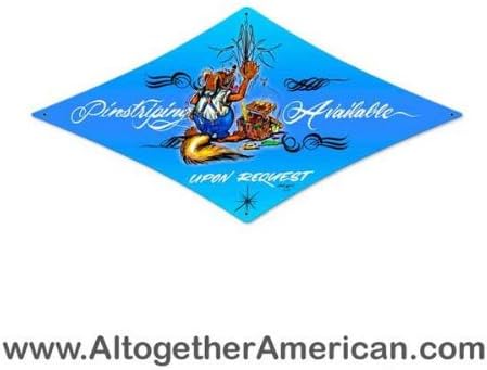 Mark Lueck Pinstriping Diamond Metal Sign
