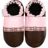 Robeez Plaid Bow Brown Soft Sole Baby Shoes 18-24 months * 08 Newest Collection -- We Have Large Selections! *