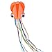 Mayco Bell Octopus Portable Kite Nylon & Polyester Material - Perfect Toy for Kids and Children Outdoor Games Activities - Fold-able Large 28 x 157 Inches | Extra 328 Feet of Line (Orange)