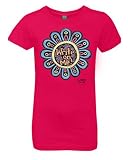 Chalk Me Up! Chalkboard T-Shirt Daisy Flower - Girls S Fitted Raspberry Tee