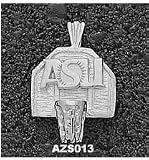 Arizona State Sun Devils ASU Basketball Backboard Pendant - Sterling Silver Jewelry