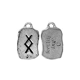 ing - Fertility, Ancient Runes of Prophecy Pewter Pendant on Cord Necklace