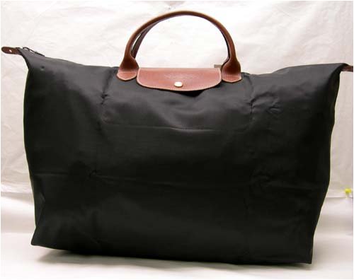 Longchamp Pliages Black Large Duffle Bag Purse