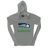 Seattle Seahawks - Distressed Vintage NFL Logo Ladies Vintage NFL Hooded Long Sleeve - Small