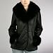 BGSD Women's Button Front Shearling Coat with Fox Fur Trim image 5