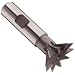 Niagara Cutter DT456 Single Angle Shank Type Dovetail Cutter, High Speed Steel, Uncoated (Bright), Weldon Shank, 45 Degree Angle, 1-3/8" Cutter Diameter, 10 Tooth, 3/8" Face Width, 2-7/8" Overall Length
