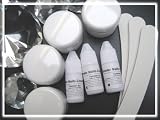 Produkt-Bild: 60ml UV-Gelset 1-Phasen/Haft/French weiss/Versiegler +3 Kleber+3Feilen
