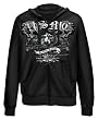 BLACK INK USMC RAGING SKULLS ZIPPER HOODIE