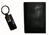 Men's Kenneth Cole Reaction Wallet Trifold Available in Black or Brown w/ Key Fob Leather