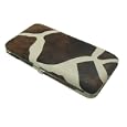 Brown Giraffe Hard Case Flat Wallet Clutch By Designsk