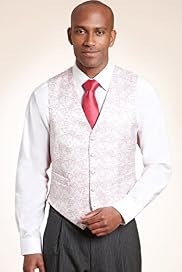 5 Button Paisley Print Wedding Waistcoat