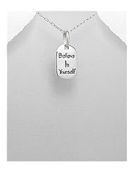 Message Pendant Necklace In 92.5 Sterling Silver