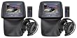 Pyle PLD76BK Adjustable Headrest with Built-In 7-Inch TFT/LCD Monitor, DVD Player, IR/FM Transmitter, and Cover (Pair) (Black)