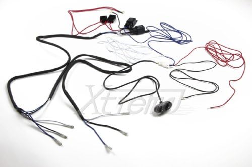 Xtreme® 4 Leg Off Road ATV/Jeep LED Light Bar Wiring Harness 12 Voltage - 40 Amp Relay ON/OFF Switch For LED Work Light Lamp & LED Work Light Bar