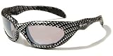 V26 Padded Motorcycle Sunglasses UV400 Rated PC Unbreakable (Carbon Graphite)