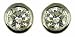 9ct White Gold Ladies 1/4 Carat Solitaire Rub Set Diamond Stud Earrings