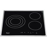 Hotpoint-Ariston - KRC 631 T X - Plaque de Cuisson Electrique - Int&eacute;grable - 57,4 cm - Noir et Inox