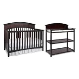 Charleston Classic Two Piece Convertible Crib Set in Cherry