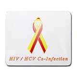 The HIV / HCV Co-Infection Awareness Ribbon Mouse Pad