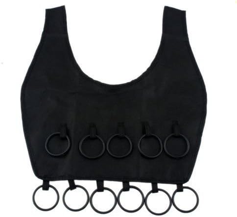 Vest Scarf Organiser Hanging Holder Plastic Hanger w/ 16 Rings Umbra Black