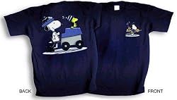 Snoopy Woodstock Peanuts Ice Hockey Zamboni Tee Shirt Size ADULT XL Extra Large XL