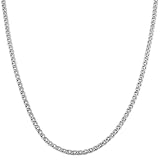 10 Karat White Gold 2.2-mm Lite Double Cable Link Chain (18 Inch)