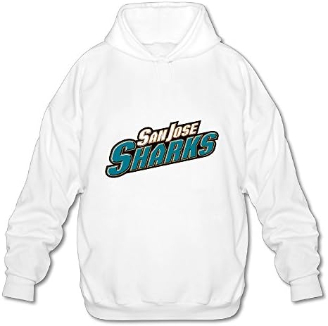 Nhl San Jose Sharks Ice Hockey Logo Design Mens Hooded Sweatshirt White