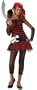 California Costumes Teens Pirate Cutie Costume,Red/Black,Large