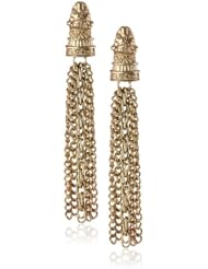 Signature 1928 Gold-Tone Chain Tassel Drop Earrings