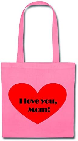 HFYEN I Love You Mom Logo Custom Reusable Shopping Bags, Durable Tote Bag Shopping Bag