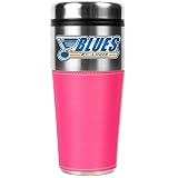 St. Louis Blues NHL 16oz Travel Tumbler with Pink Sleeve