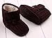 DZT1968® Baby Girl Soft Sole Anti Slip Prewalker Shoes Snow Boots Socks With Bowknot (9~12 Months, Coffee)