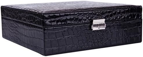 Two Layer Jewellery Boxes Organizer Display Storage Case with Mirror Black