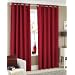 RED FAUX SILK LINED CURTAINS WITH EYELET RING TOP 90 x 90"