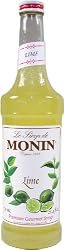 Monin Flavored Syrup, Lime, 33.8-Ounce Plastic Bottles (Pack of 4)