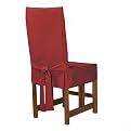 Sure Fit Cotton Duck Short Dining Room Chair Slipcover - Claret
