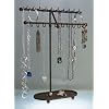 Long Necklace Holder Tree Stand Jewelry Organizer Display Storage Rack (Sharisa Brown)