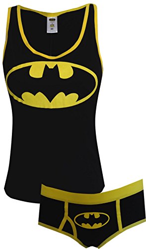 DC Comics Batman Ribbed Tank W/Boy Brief Panty Set (Medium)