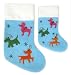 Plush Puppues Christmas Stocking sm blue