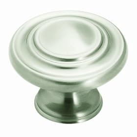 Amerock TEN1586-G10 Inspirations Collection Knob Three-Ring, Satin Nickel, 1-3 8-Inch, 10-Pack by Amerock