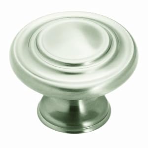 Amerock TEN1586-G10 Inspirations Collection Knob Three-Ring, Satin Nickel, 1-3 8-Inch, 10-Pack by 