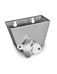 From Amazon.com. Click for details:
 Kitchen: Wall Mounted Bottle Opener and Stainless Steeel Wall Mount Bottle Cap Catcher with Screws for Beer and Soda Set - A & G Products LLC Kitchen: Wall Mounted Bottle Opener and Stainless Steeel Wall Mount Bottle Cap Catcher with Screws for Beer and Soda Set - A & G Products LLC
