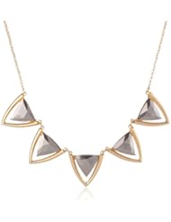 Kensie "Ice Ice Baby" Gold-Plated Triangle Collar Necklace, 18"